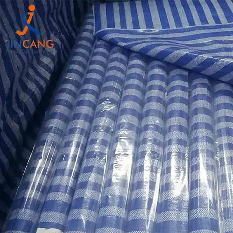 Vật liệu tái chế 100% PP Tarpaulin với Tam giác đen được gia cố