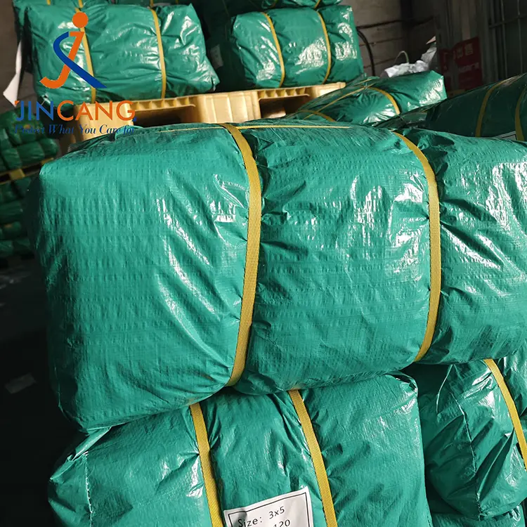 120gsm màu xanh lá bạc pe barpaulin