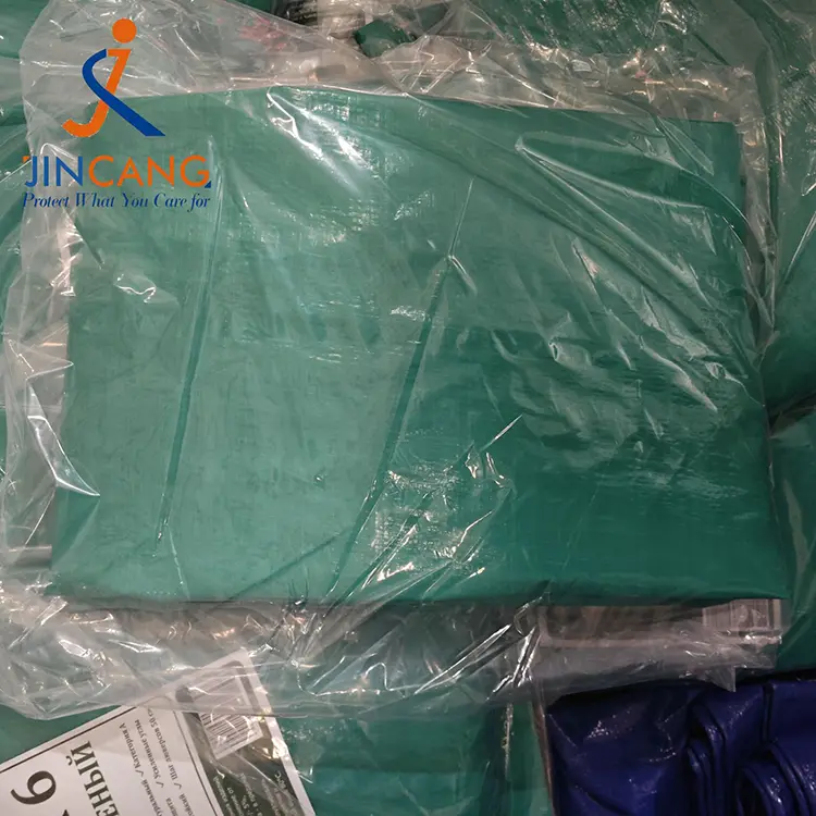 120gsm màu xanh lá bạc pe barpaulin