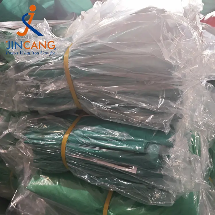 120gsm màu xanh lá bạc pe barpaulin