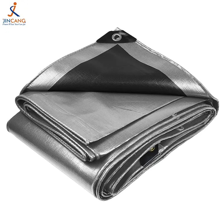 Bạc đen 240 Virgin PE Tarpaulin